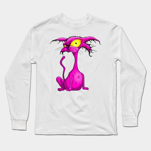 Angry Cat Long Sleeve T-Shirt by harmount